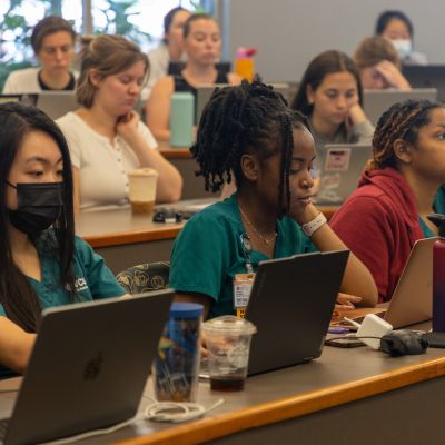 nursing students listen in lecture