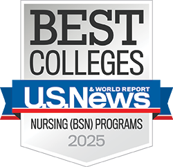 u.s. news and world report badge noting the v.c.u. school of nursing as one of its best colleges for nursing b.s.n. programs for 2024