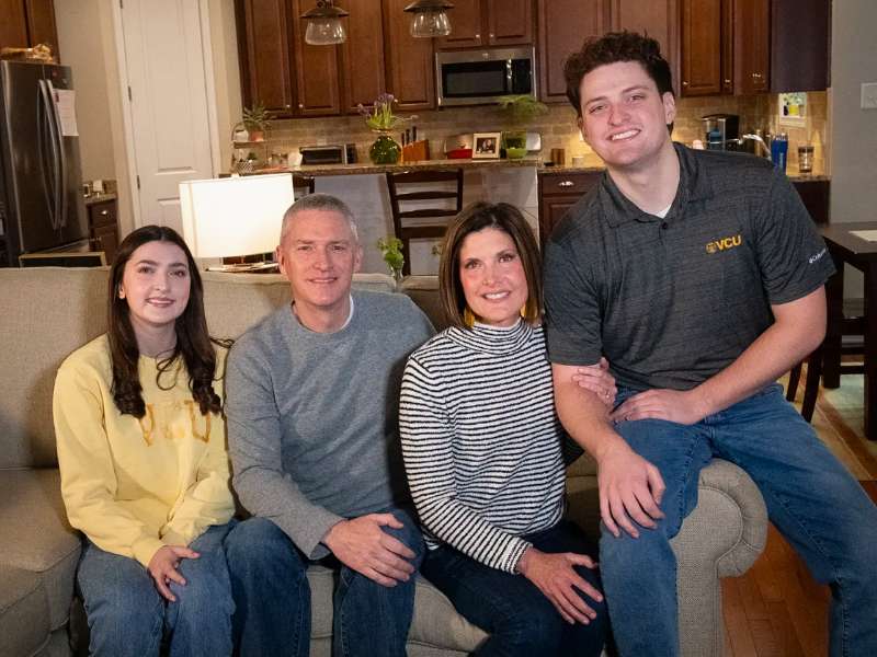 Jennifer Cousins with her daughter, Reagan; husband, Kevin; and son, Jack