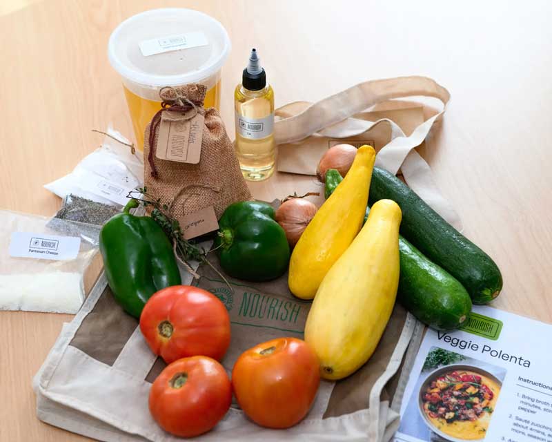 colorful assortment of vegetables and cooking oils